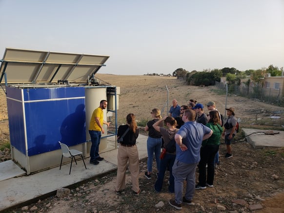 Students Learning about Laguna Innovation Wastewater Treament System in Israel