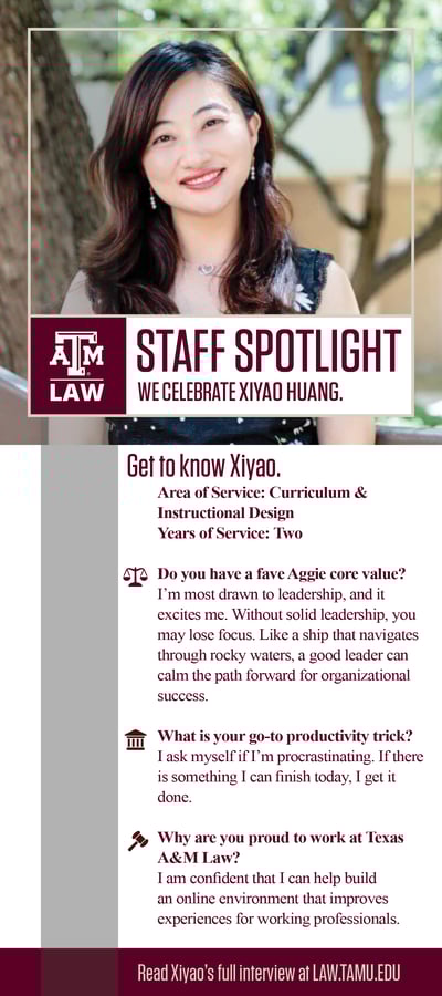 Staff Spotlight Xiyao