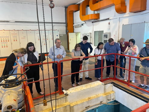 Students and guide viewing facilities at Tel Aviv Wastewater Treatment Plant