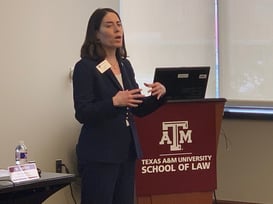 _ Introductory  Keynote Speaker Hari Osofsky, Dean of Penn State Law, addresses the TAMU Law_s 2019 Energy Law Symposium