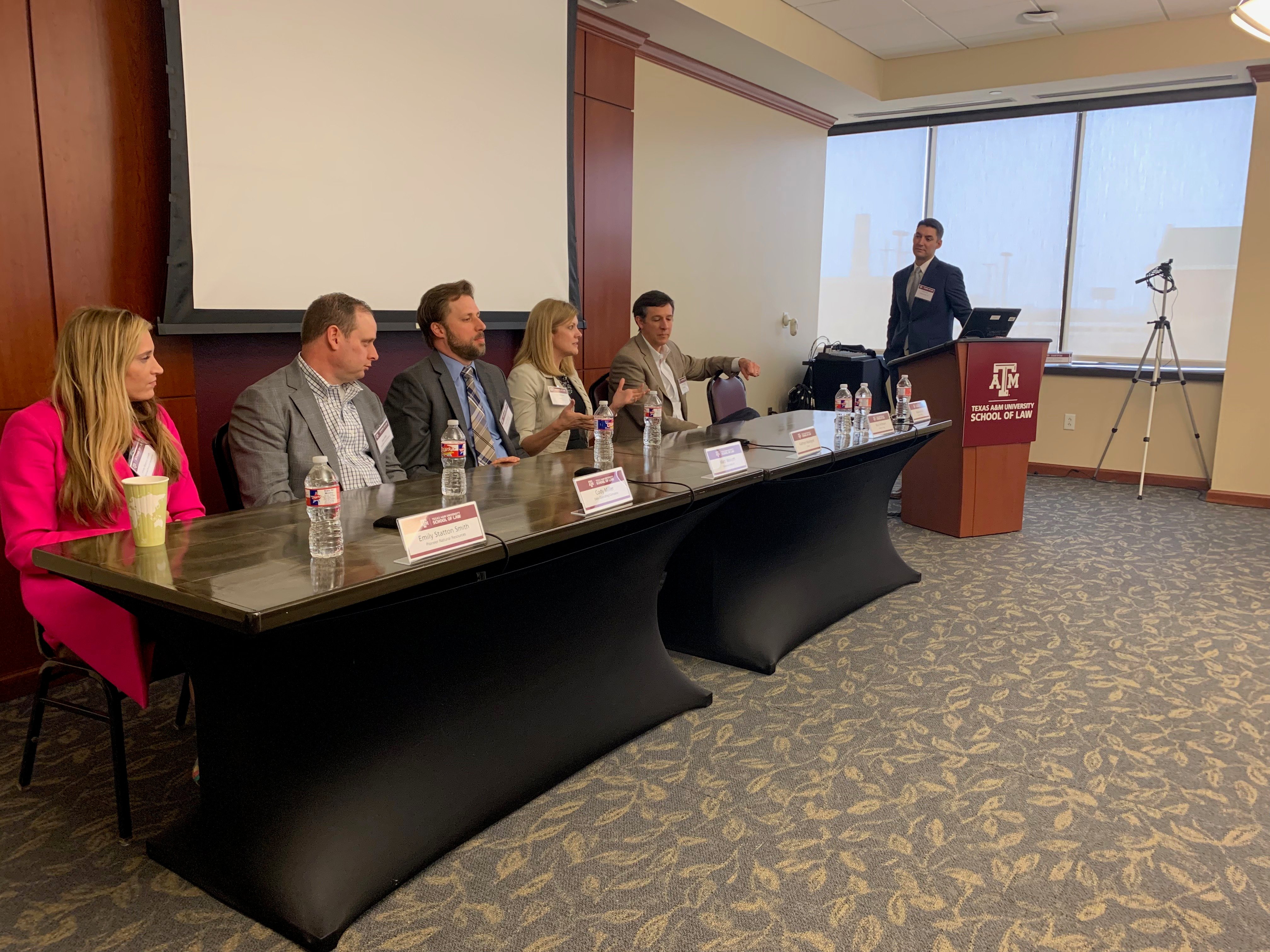 _ Moderator and Fellow Panelists hear advice from panelist Kathryn Malmgren during the Careers in Energy Law Panel